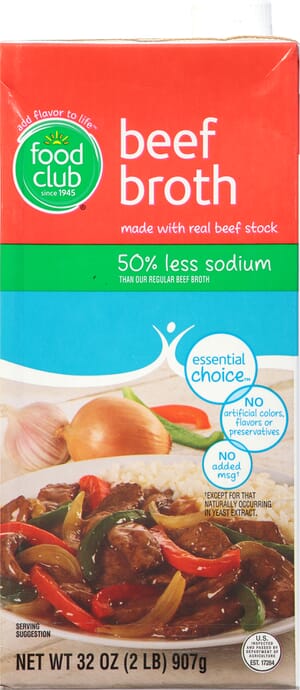 Food Club Essential Choice Beef Broth 32 oz