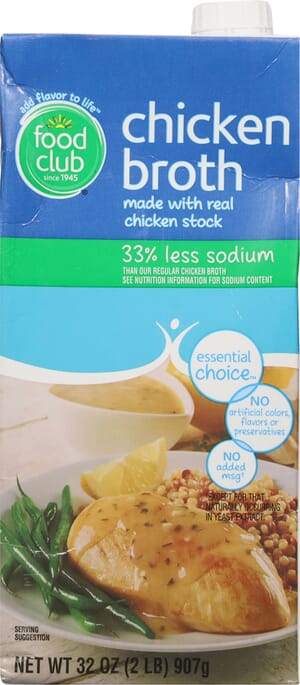 Food Club Reduced Sodium Chicken Broth 32 oz