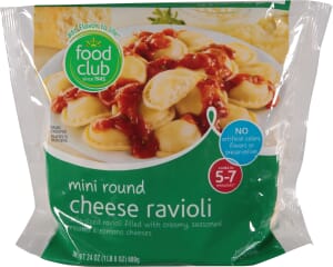 Food Club Round Cheese Ravioli Mini 24 oz