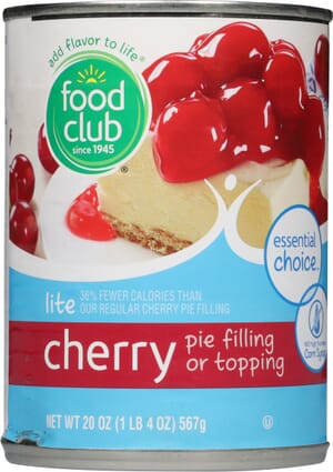 Food Club Essential Choice Cherry Pie Filling or Topping 20 oz