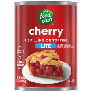 Food Club Lite Cherry Pie Filling or Topping 20 oz