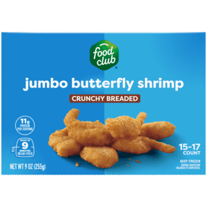 Food Club Crunchy Breaded Jumbo Butterfly Shrimp 9 oz