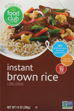 Food Club Long Grain Instant Brown Rice 14 oz