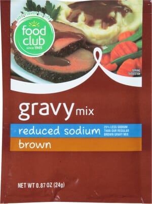 Food Club Reduced Sodium Brown Gravy Mix 0.87 oz