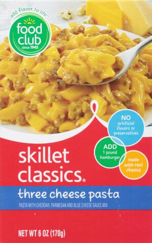 Food Club Three Cheese Pasta Skillet Classics 6 oz