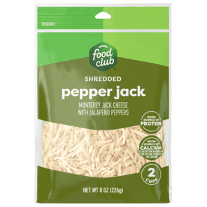 Food Club Pepper Jack Shredded Cheese 8 oz