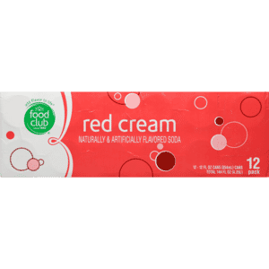 Food Club Red Cream Soda 12 – 12 fl oz Cans