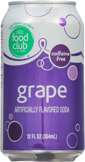 Food Club Caffeine Free Grape Soda 12 fl oz