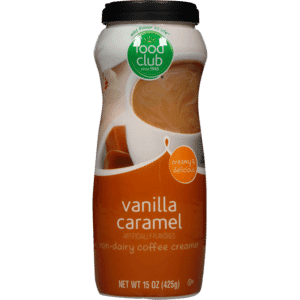 Food Club Non-Dairy Vanilla Caramel Coffee Creamer 15 oz