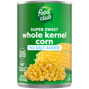Food Club No Salt Added Super Sweet Whole Kernel Corn 15.25 oz