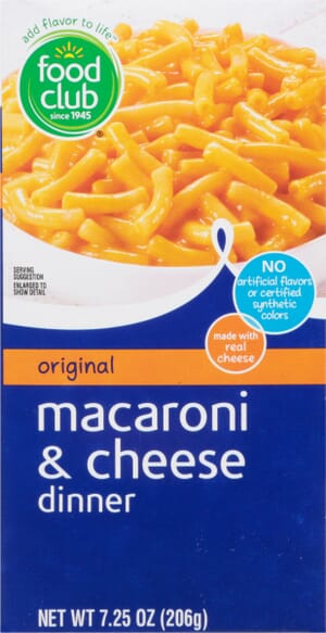 Food Club Original Macaroni & Cheese Dinner 7.25 oz