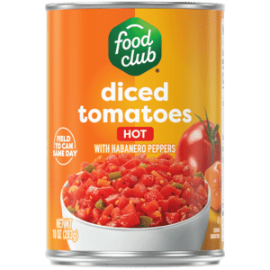 Food Club Hot with Habanero Peppers Diced Tomatoes 10 oz
