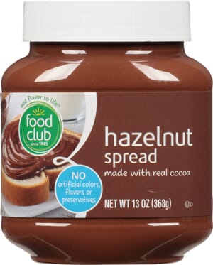 Food Club Hazelnut Spread 13 oz