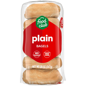 Food Club Plain Bagels 6 Each