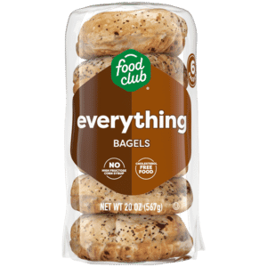 Food Club Everything Bagels 6 Each