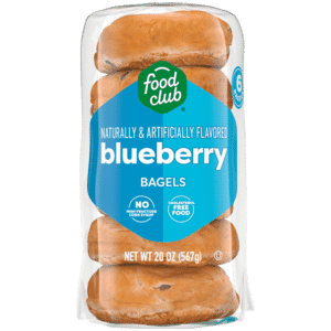 Food Club Blueberry Bagels 6 Each