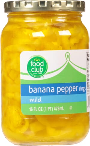 Food Club Mild Banana Pepper Rings 16 fl oz