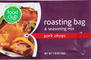 Food Club Pork Chops Roasting Bag & Seasoning Mix 1.25 oz