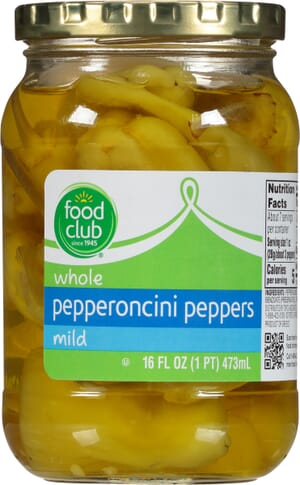 Food Club Whole Mild Pepperoncini Peppers 16 fl oz