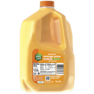 Food Club No Pulp Original 100% Orange Juice 1 gal