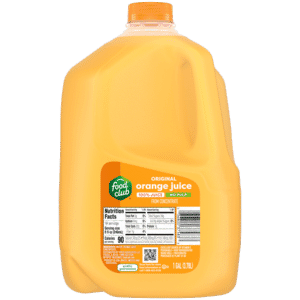 Food Club Original No Pulp Orange Juice from Concentrate 1 gal
