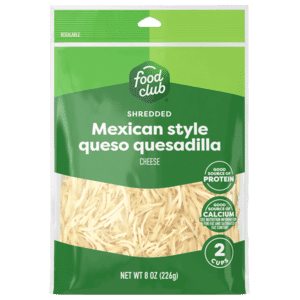 Food Club Mexican Style Queso Quesadilla Shredded Cheese 8 oz
