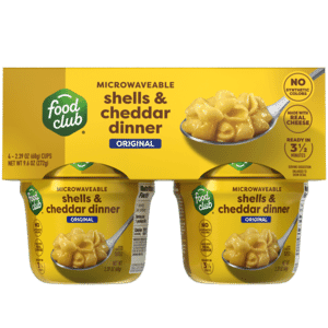 Food Club Microwaveable Original Shells & Cheddar Dinner 4 – 2.39 oz Cups