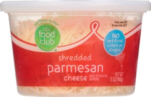 Food Club Parmesan Shredded Cheese 5 oz