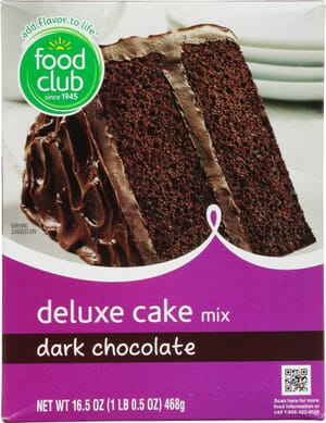 Food Club Deluxe Dark Chocolate Cake Mix 16.5 oz