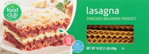 Food Club Lasagna 16 oz