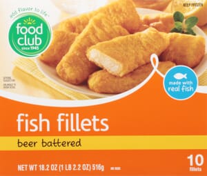 Food Club Beer Battered Fish Fillets 10 ea