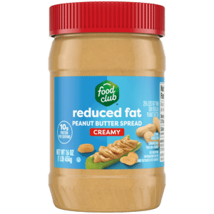 Food Club Reduced Fat Creamy Peanut Butter Spread 16 oz