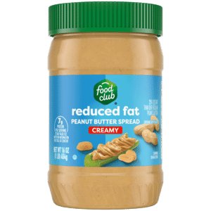 Food Club Reduced Fat Creamy Peanut Butter Spread 16 oz