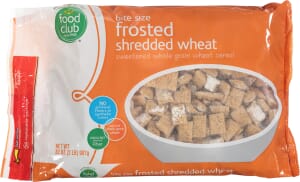 Food Club Bite Size Frosted Shredded Wheat Cereal 32 oz