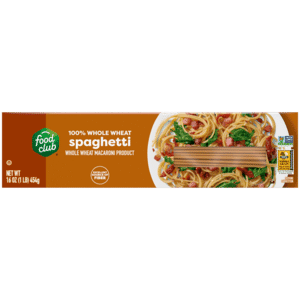 Food Club 100% Whole Wheat Spaghetti 16 oz