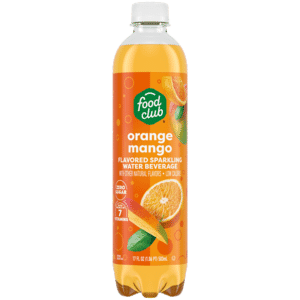 Food Club Low Calorie Zero Sugar Flavored Orange Mango Sparkling Water Beverage 17 fl oz