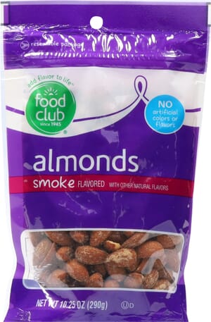 Food Club Smoke Flavored Almonds 10.25 oz