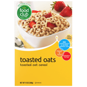 Food Club Toasted Oats Cereal 12 oz