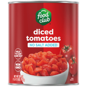Food Club No Salt Added Diced Tomatoes 28 oz