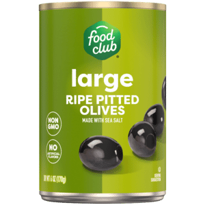 Food Club Ripe Pitted Large Olives 6 oz