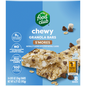 Food Club Chewy S’mores Granola Bars 8 – 0.85 oz Bars