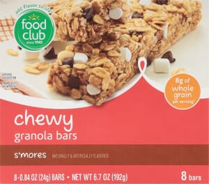 Food Club S’mores Chewy Granola Bars 8 – 0.84 oz Packs