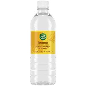 Food Club Lemon Purified Water Beverage 16.9 fl oz