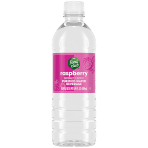 Food Club Raspberry Purified Water Beverage 16.9 fl oz
