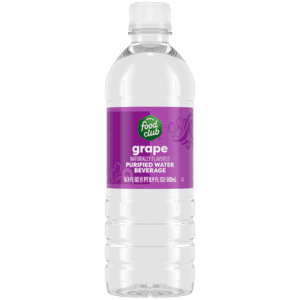 Food Club Grape Purified Water Beverage 16.9 fl oz