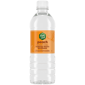 Food Club Peach Purified Water Beverage 16.9 fl oz