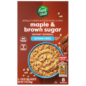 Food Club Sugar Free Maple & Brown Sugar Instant Oatmeal 8 ea