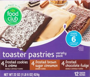 Food Club Variety Pack Toaster Pastries 12 ea