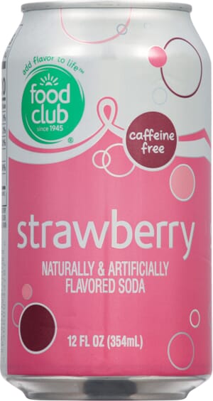 Food Club Caffeine Free Strawberry Soda 12 fl oz