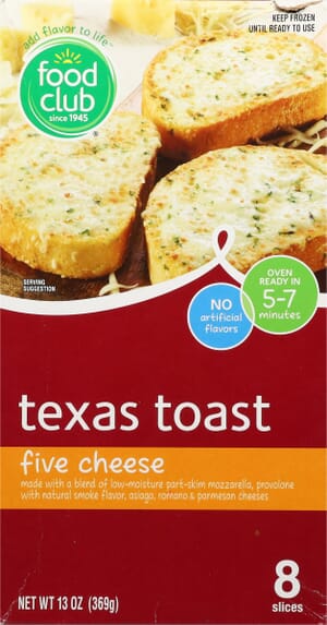 Food Club Five Cheese Texas Toast 8 ea